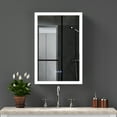 thumbnail image 1 of Noble House 20" x 30" Bathroom Medicine Cabinet with Mirror, Adjustable Lighting, LED Light, Anti-Fog Design, Silver, 1 of 7