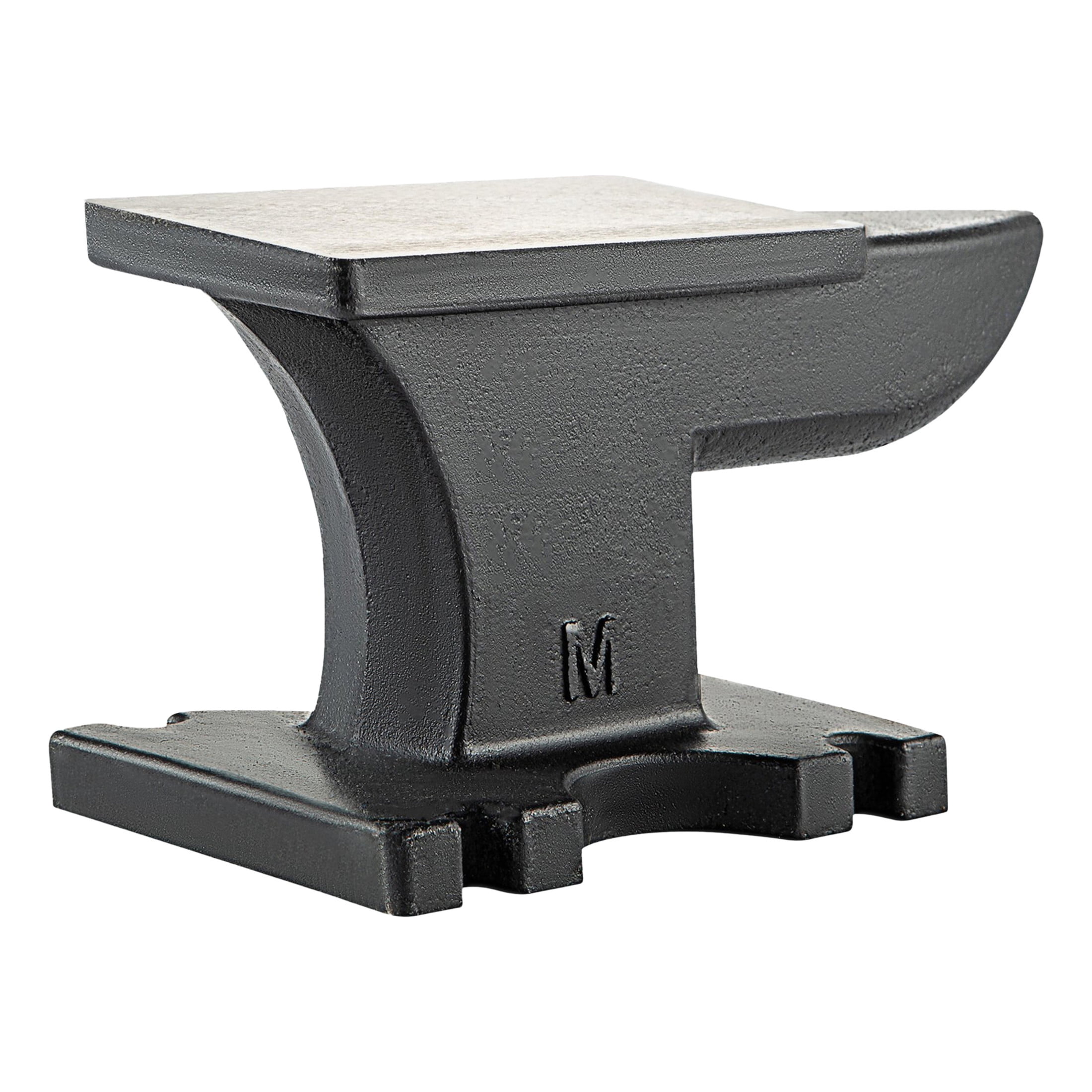 Noble House 22 lb Cast Iron Single Horn Anvil, Blacksmith Forging Tool with Wide Top