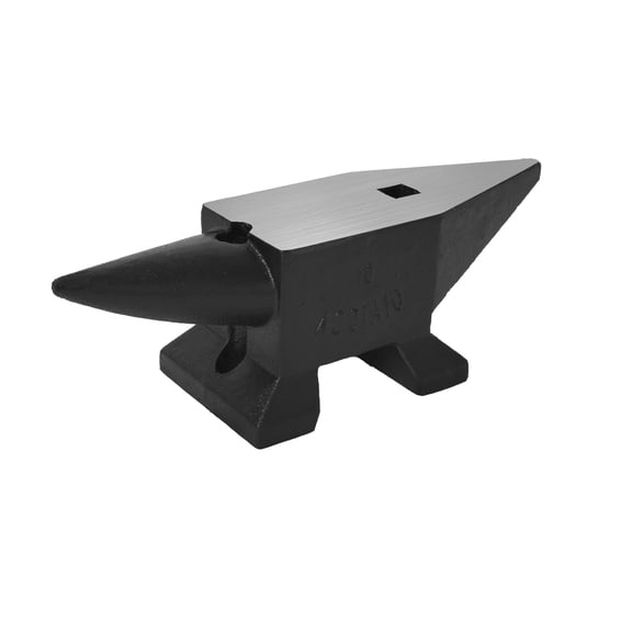 Noble House 22 lb Cast Steel Single Horn Anvil, 55 HRC Blacksmith Forging Tool with Hardy Hole