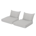 thumbnail image 1 of Noble House 23.50" x 27.00" Gray Rectangle Chair Outdoor Seating Cushions (2 Pack), 1 of 7
