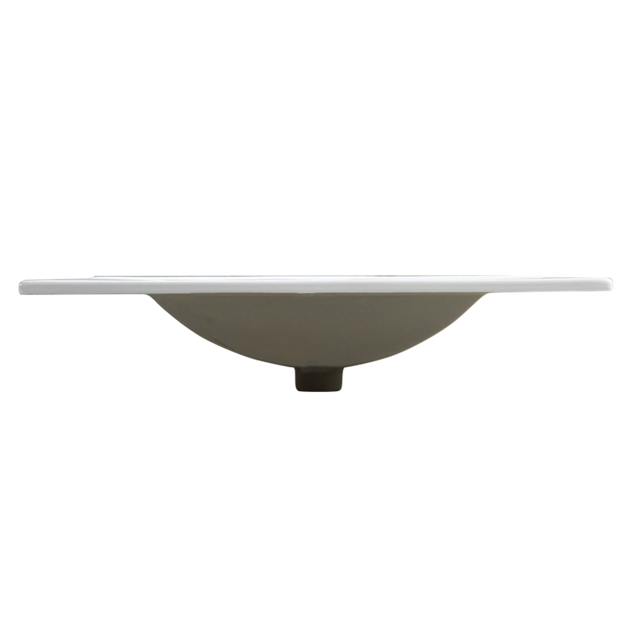 Noble House 30" Bathroom Vanity Top with Integrated Sink, Single Hole, Overflow, Easy-to-Clean Glaze, Glossy White