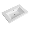 thumbnail image 1 of Noble House 30" Resin Bathroom Vanity Top Sink, Modern Integrated Basin, Easy-Clean, Scratch-Resistant, Glossy White, 1 of 6