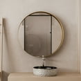 thumbnail image 1 of Noble House 31.5" Round Medicine Cabinet with Mirror, Metal Frame & Adjustable Glass Shelves for Bathroom, Matte Gold, 1 of 12