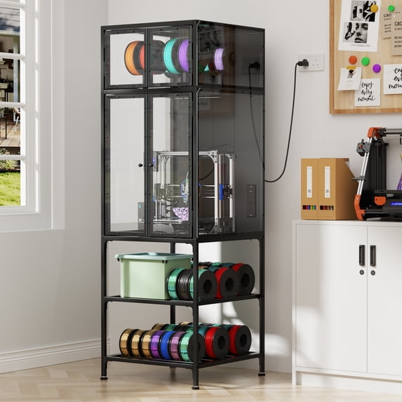 Noble House 3D Printer Enclosure Cabinet, Metal Frame with Acrylic ...