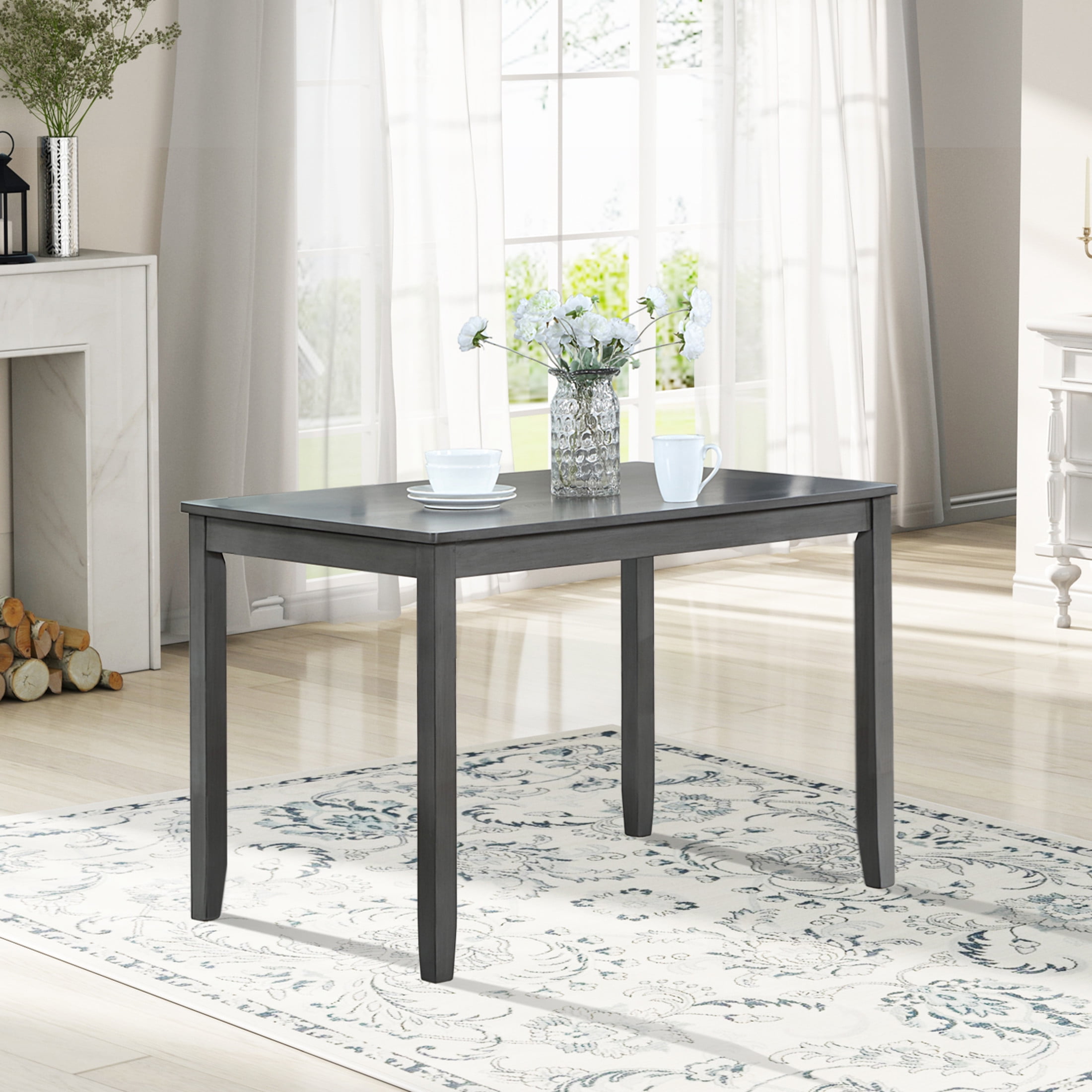 Noble House 45.5" Rectangular Wooden Dining Table, 4 Person Kitchen ...