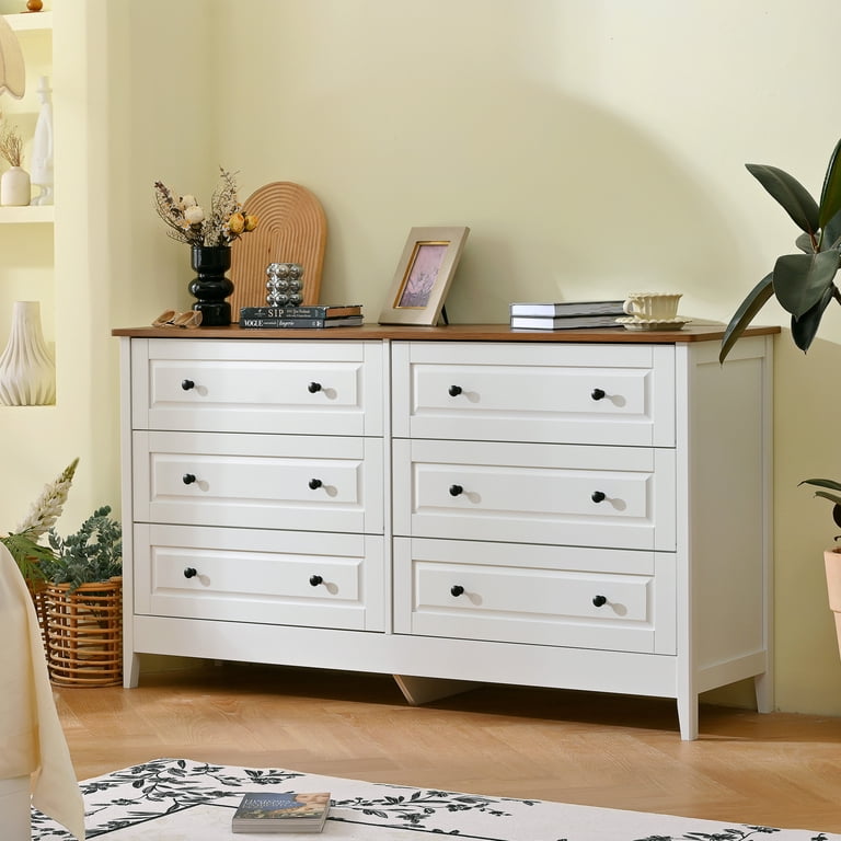 dresser ivory Antonella 7 Drawer Upholstered Camel effortless drawer movement Canterbury 9-Drawer Dresser - Ivory