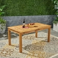 thumbnail image 1 of Noble House 63" Acacia Wood Expandable Design and Durable Outdoor Dining Table, Natural, 1 of 12