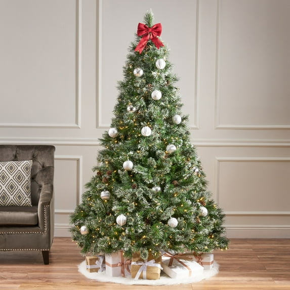 Noble House 7' Cashmere Pine Clear LED Artificial Christmas Tree
