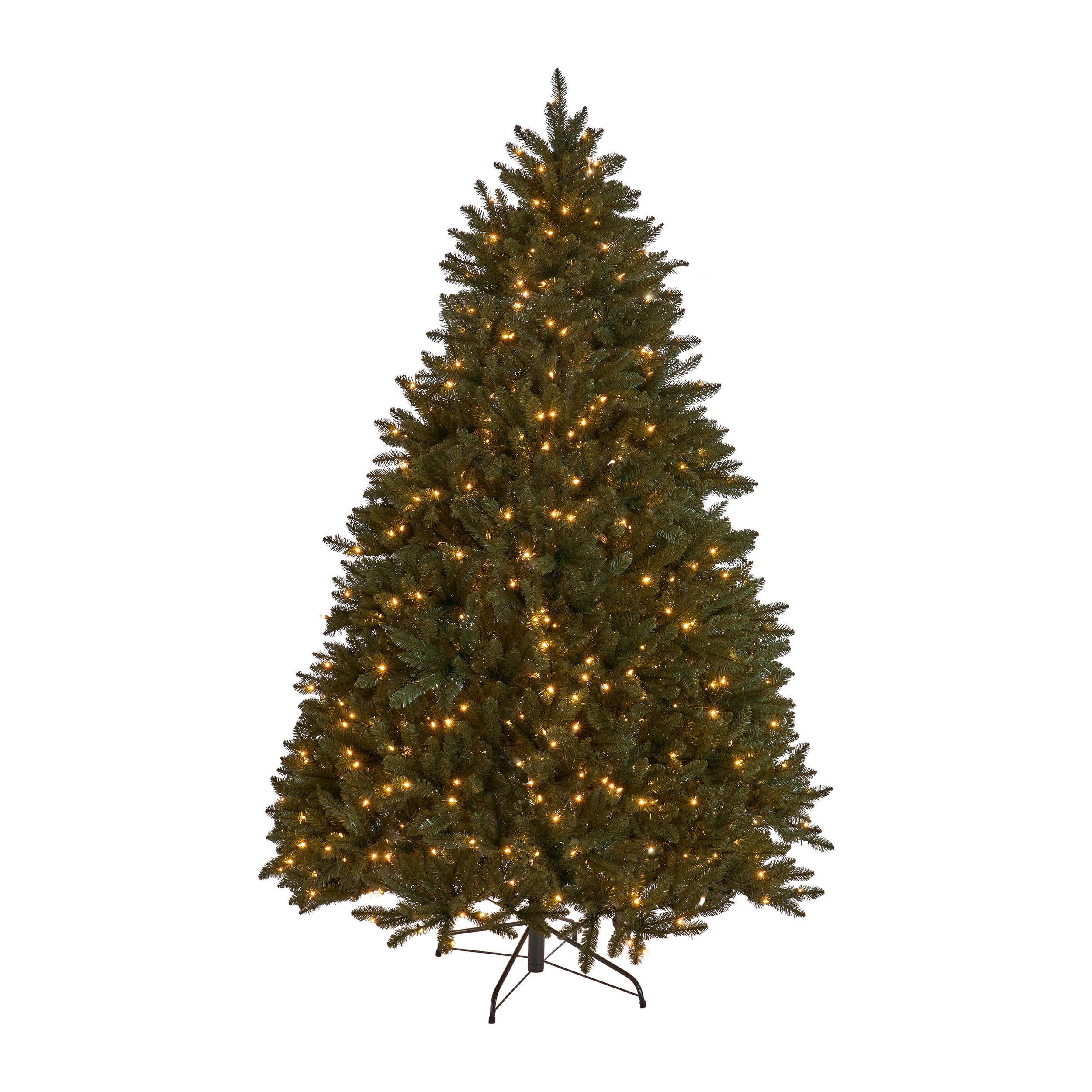 Noble House 9 Foot Artificial Norway Spruce Christmas Tree, Green/Clear Lights