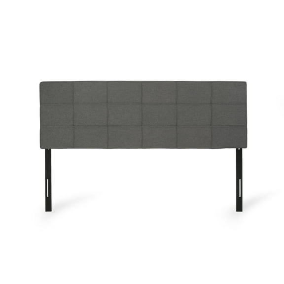 Noble House Abdullah Contemporary Upholstered King/California King Headboard, Charcoal Gray, Black