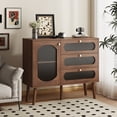 thumbnail image 1 of Noble House Accent Storage Cabinet with 3 Drawers, Sideboard for Living Room, Entryway, Natural, 1 of 10