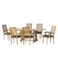thumbnail image 1 of Noble House Aisenbrey Wood and Cane 7-Piece Expandable Dining Set, Natural and Brown, 1 of 13