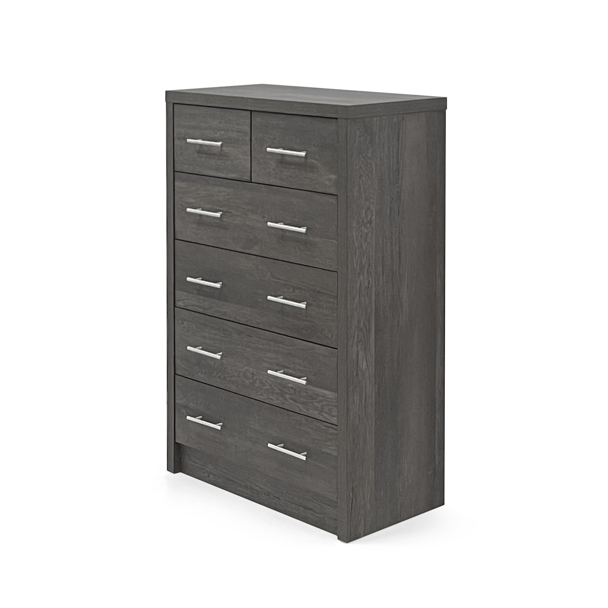 Noble House Alachua Faux Wood 6 Drawer Dresser, Gray Maple