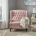 thumbnail image 1 of Noble House Albert Pink Fabric Oversized Tufted Push Back Recliner, 1 of 10