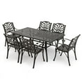 thumbnail image 1 of Noble House Alfresco 7 Piece Outdoor Aluminum Dining Set in Bronze, 1 of 36
