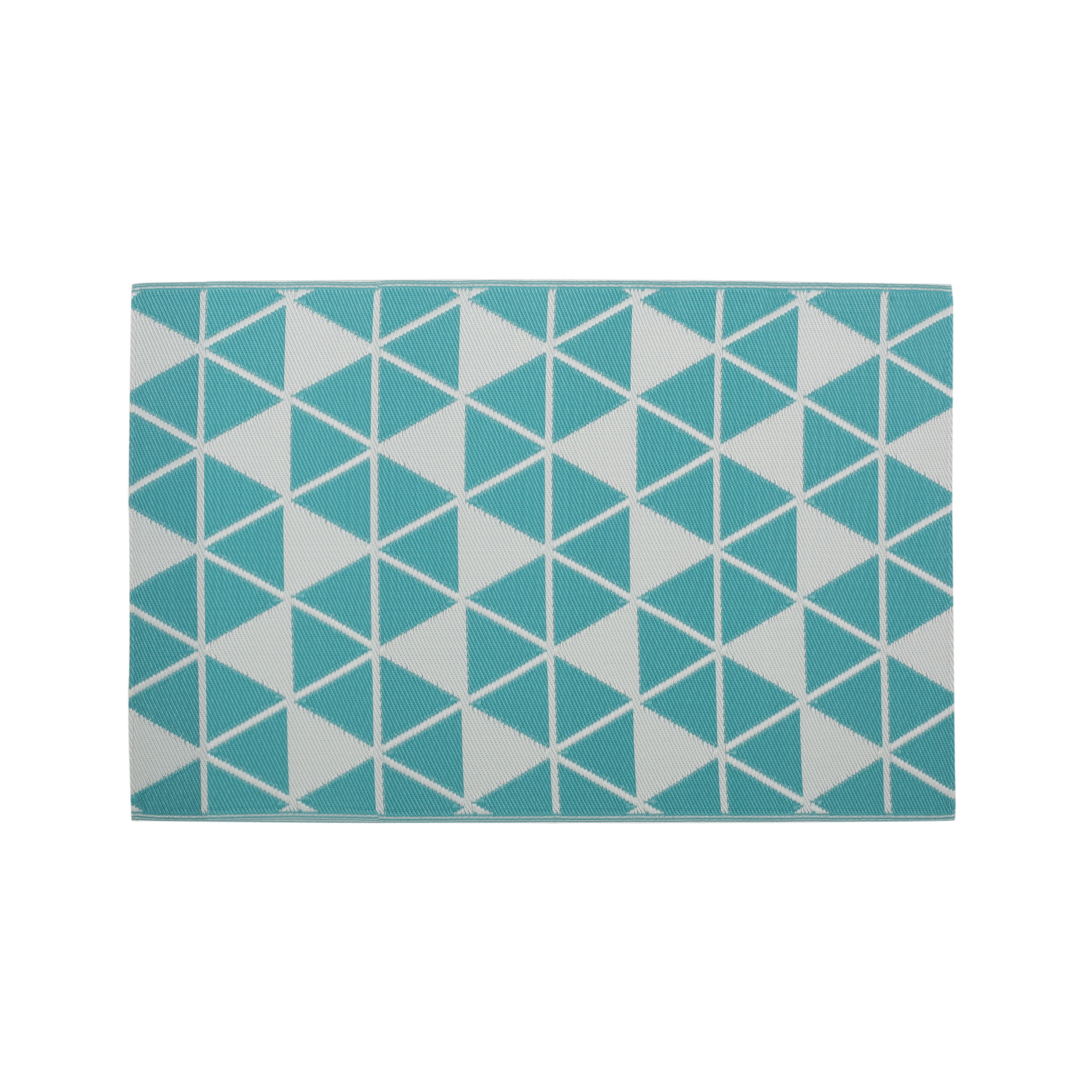 Handmade Geometric Multicolor Low Pile Outdoor Rug