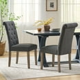 thumbnail image 1 of Noble House Ammy Fabric Tufted Dining Chairs, Set of 2, Beige and Natural, 1 of 8