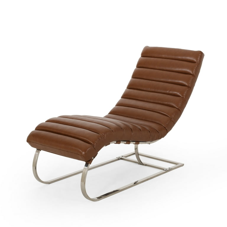 Cognac chaise lounge new arrivals