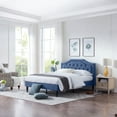 Noble House Ansley Contemporary Fabric Upholstered Queen Sized Bed Set ...