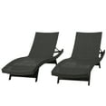 thumbnail image 1 of Noble House Anthony Outdoor Wicker Armless Adjustable Chaise Lounge, Set of 2, Grey, 1 of 10