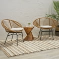 thumbnail image 1 of Noble House Anton Outdoor Woven Wicker Chairs with Cushions, Set of 2, Light Brown, Beige Finish, 1 of 10
