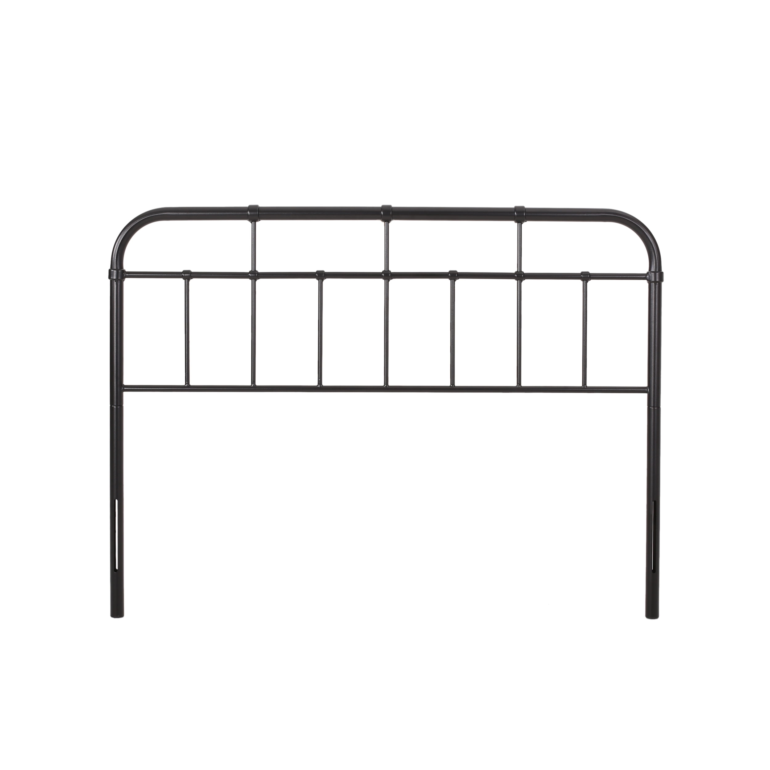 Noble House Aron Industrial Iron Queen Headboard, Flat Black
