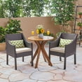 thumbnail image 1 of Noble House Arrigo 3 Piece Wooden Patio Bistro Set in Teak, 1 of 7