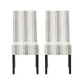 thumbnail image 1 of Noble House Asher Fabric Dining Chairs, Set of 2, Gray, Light Beige, Espresso, 1 of 8