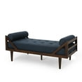 thumbnail image 1 of Noble House Ashtabula Indoor Tufted Chaise Lounge, Navy Blue, 1 of 9
