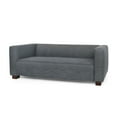 thumbnail image 1 of Noble House Bartram Indoor Fabric Upholstered Loveseat, Charcoal and Dark Walnut, 1 of 8