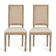 thumbnail image 1 of Noble House Beckstrom Indoor French Wood Dining Chair, Set of 2, Beige, Natural, 1 of 9