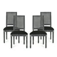 thumbnail image 1 of Noble House Beckstrom Indoor Wood Dining Chair, Set of 4, Black, Gray, 1 of 11
