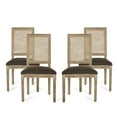 thumbnail image 1 of Noble House Beckstrom Wood Upholstered Dining Chair, Set of 4, Brown, Natural, 1 of 8