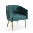 thumbnail image 1 of Noble House Bellbrook Indoor Glam Velvet Tufted Dining Chair, Teal, 1 of 8