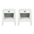 thumbnail image 1 of Noble House Bellic Faux Wood Nightstands with Drawer, Set of 2, White, 1 of 8