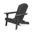 thumbnail image 1 of Noble House Bellwood Outdoor Acacia Wood Folding Adirondack Chair in Dark Gray, 1 of 8