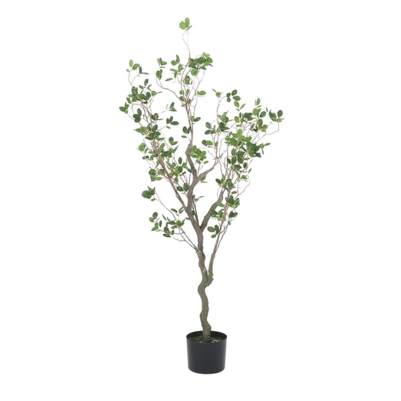 Noble House Bergweg 4' x 1.5' Artificial Leaf Tree, Green