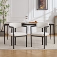 thumbnail image 1 of Noble House Bethany Mid Century Fabric Upholstered Dining Chairs, Set of 2, Beige and Black, 1 of 9