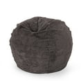 thumbnail image 1 of Noble House Blalock Faux Fur 3 ft. Winter Bean Bag, Brown and Beige, 1 of 5
