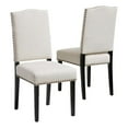 thumbnail image 1 of Noble House Brunello Beige Fabric Dining Chairs (Set of 2), 1 of 5