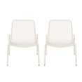 thumbnail image 1 of Sajan Outdoor Modern Dining Chair, Set of 2, Matte White, 1 of 9