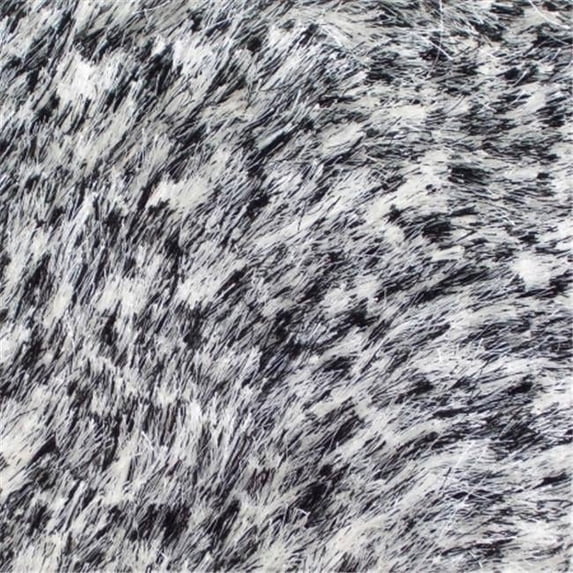 Noble House CRYM250546 Crystal- White-Black Area Rug - 4 x 6