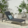 thumbnail image 1 of Bridget Outdoor Chaise Lounge with Cushion, Dark Gray, 1 of 11