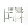 thumbnail image 1 of Noble House Cape Coral Silver Rust-Proof Aluminum 29.50" Barstools (Set of 2), 1 of 7