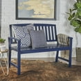 thumbnail image 1 of Noble House Carrie Acacia Wood Bench, Navy Blue, 1 of 6