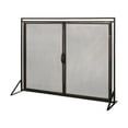 thumbnail image 1 of Noble House Cartwright Metal 2 Door Fireplace Screen, Black Brushed Gold, 1 of 9