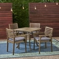 thumbnail image 1 of Noble House Casa 5 Piece Wooden Square Patio Dining Set in Gray, 1 of 6
