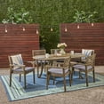 thumbnail image 1 of Noble House Casa 7 Piece Wooden Oval Patio Dining Set in Gray, 1 of 8