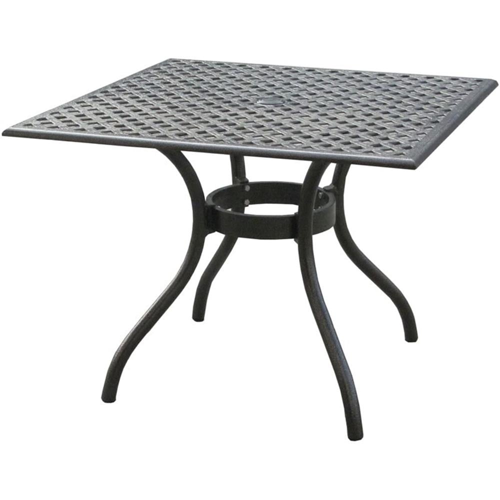 Cayman Black Sand Cast Aluminum Square Patio Dining Table