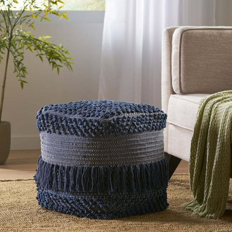 Fabric cube ottoman pouf deals